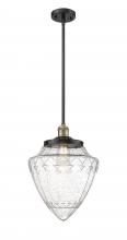  201S-BAB-G664-12 - Bullet - 1 Light - 12 inch - Black Antique Brass - Stem Hung - Mini Pendant