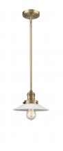 Innovations Lighting 201S-BB-G1-LED - Halophane - 1 Light - 9 inch - Brushed Brass - Stem Hung - Mini Pendant