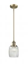 Innovations Lighting 201S-BB-G302-LED - Colton - 1 Light - 6 inch - Brushed Brass - Stem Hung - Mini Pendant