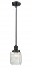 Innovations Lighting 201S-BK-G302-LED - Colton - 1 Light - 6 inch - Matte Black - Stem Hung - Mini Pendant