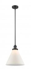 Innovations Lighting 201S-BK-G41-L - Cone - 1 Light - 12 inch - Matte Black - Stem Hung - Mini Pendant