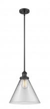 Innovations Lighting 201S-BK-G42-L - Cone - 1 Light - 12 inch - Matte Black - Stem Hung - Mini Pendant