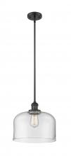 Innovations Lighting 201S-BK-G72-L - Bell - 1 Light - 12 inch - Matte Black - Stem Hung - Mini Pendant