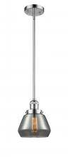 Innovations Lighting 201S-PC-G173-LED - Fulton - 1 Light - 7 inch - Polished Chrome - Stem Hung - Mini Pendant