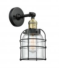  203-BAB-G52-CE - Bell Cage - 1 Light - 6 inch - Black Antique Brass - Sconce