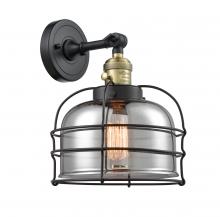 Innovations Lighting 203SW-BAB-G73-CE - Bell Cage - 1 Light - 9 inch - Black Antique Brass - Sconce