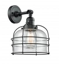 Innovations Lighting 203SW-BK-G74-CE-LED - Bell Cage - 1 Light - 9 inch - Matte Black - Sconce