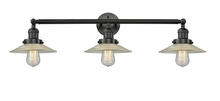 Innovations Lighting 205-BK-G2-LED - Halophane - 3 Light - 33 inch - Matte Black - Bath Vanity Light