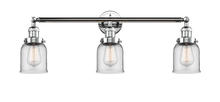  205-PC-G52 - Bell - 3 Light - 30 inch - Polished Chrome - Bath Vanity Light