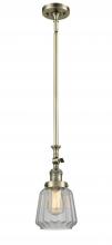 Innovations Lighting 206-AB-G142-LED - Chatham - 1 Light - 7 inch - Antique Brass - Stem Hung - Mini Pendant