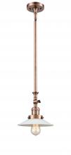 Innovations Lighting 206-AC-G1-LED - Halophane - 1 Light - 9 inch - Antique Copper - Stem Hung - Mini Pendant