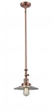 Innovations Lighting 206-AC-G2-LED - Halophane - 1 Light - 9 inch - Antique Copper - Stem Hung - Mini Pendant