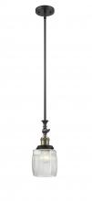 Innovations Lighting 206-BAB-G302-LED - Colton - 1 Light - 6 inch - Black Antique Brass - Stem Hung - Mini Pendant