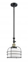 Innovations Lighting 206-BAB-G71-CE-LED - Bell Cage - 1 Light - 9 inch - Black Antique Brass - Stem Hung - Mini Pendant