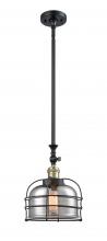 Innovations Lighting 206-BAB-G73-CE-LED - Bell Cage - 1 Light - 9 inch - Black Antique Brass - Stem Hung - Mini Pendant