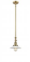 Innovations Lighting 206-BB-G1-LED - Halophane - 1 Light - 9 inch - Brushed Brass - Stem Hung - Mini Pendant