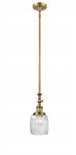 Innovations Lighting 206-BB-G302-LED - Colton - 1 Light - 6 inch - Brushed Brass - Stem Hung - Mini Pendant