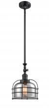 Innovations Lighting 206-BK-G73-CE-LED - Bell Cage - 1 Light - 9 inch - Matte Black - Stem Hung - Mini Pendant