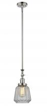  206-PN-G142 - Chatham - 1 Light - 7 inch - Polished Nickel - Stem Hung - Mini Pendant