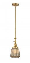 Innovations Lighting 206-SG-G146-LED - Chatham - 1 Light - 7 inch - Satin Gold - Stem Hung - Mini Pendant