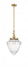  206-SG-G664-12 - Bullet - 1 Light - 12 inch - Satin Gold - Stem Hung - Mini Pendant