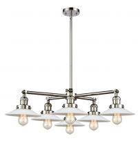 Innovations Lighting 207-6CR-PN-G1 - Halophane 6 Light Chandelier