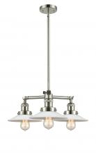  207-PN-G1-LED - Halophane - 3 Light - 22 inch - Polished Nickel - Stem Hung - Chandelier