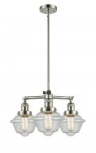  207-PN-G534-LED - Oxford - 3 Light - 20 inch - Polished Nickel - Stem Hung - Chandelier