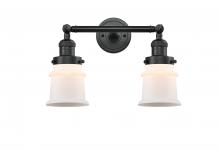  208-BK-G181S - Canton - 2 Light - 17 inch - Matte Black - Bath Vanity Light