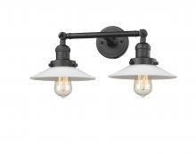 Innovations Lighting 208-OB-G1-LED - Halophane - 2 Light - 18 inch - Oil Rubbed Bronze - Bath Vanity Light