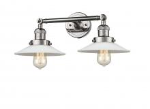 Innovations Lighting 208-PN-G1-LED - Halophane - 2 Light - 18 inch - Polished Nickel - Bath Vanity Light