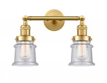 Innovations Lighting 208-SG-G184S-LED - Canton - 2 Light - 17 inch - Satin Gold - Bath Vanity Light