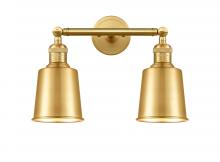 Innovations Lighting 208-SG-M9-SG-LED - Addison - 2 Light - 16 inch - Satin Gold - Bath Vanity Light