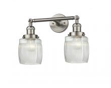 Innovations Lighting 208-SN-G302-LED - Colton - 2 Light - 16 inch - Brushed Satin Nickel - Bath Vanity Light