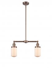  209-AC-G311 - Dover - 2 Light - 21 inch - Antique Copper - Stem Hung - Island Light