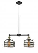 Innovations Lighting 209-BAB-G78-CE-LED - Bell Cage - 2 Light - 24 inch - Black Antique Brass - Stem Hung - Island Light