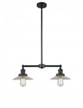 Innovations Lighting 209-BK-G2-LED - Halophane - 2 Light - 21 inch - Matte Black - Stem Hung - Island Light