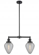 Innovations Lighting 209-OB-G165-LED - Geneseo - 2 Light - 21 inch - Oil Rubbed Bronze - Stem Hung - Island Light