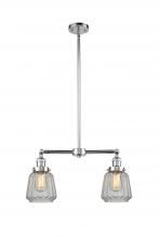  209-PC-G142 - Chatham - 2 Light - 21 inch - Polished Chrome - Stem Hung - Island Light