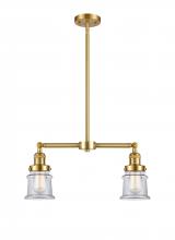  209-SG-G182S - Canton - 2 Light - 21 inch - Satin Gold - Stem Hung - Island Light