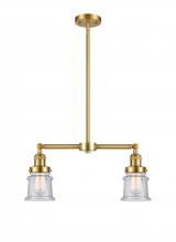 Innovations Lighting 209-SG-G184S-LED - Canton - 2 Light - 21 inch - Satin Gold - Stem Hung - Island Light