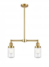 Innovations Lighting 209-SG-G314-LED - Dover - 2 Light - 21 inch - Satin Gold - Stem Hung - Island Light