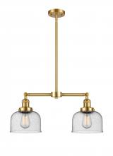 Innovations Lighting 209-SG-G74-LED - Bell - 2 Light - 21 inch - Satin Gold - Stem Hung - Island Light