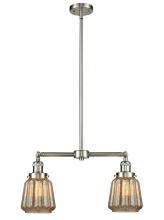 Innovations Lighting 209-SN-G146 - Chatham - 2 Light - 21 inch - Brushed Satin Nickel - Stem Hung - Island Light