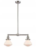  209-SN-G321 - Olean - 2 Light - 22 inch - Brushed Satin Nickel - Stem Hung - Island Light