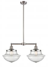  209-SN-G544 - Oxford - 2 Light - 25 inch - Brushed Satin Nickel - Stem Hung - Island Light