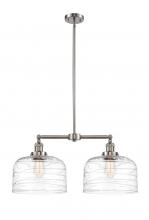 Innovations Lighting 209-SN-G713-L-LED - Bell - 2 Light - 21 inch - Brushed Satin Nickel - Stem Hung - Island Light