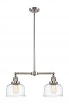 Innovations Lighting 209-SN-G713-LED - Bell - 2 Light - 21 inch - Brushed Satin Nickel - Stem Hung - Island Light