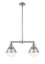  209-SN-HFS-62-SN - Hampden - 2 Light - 18 inch - Brushed Satin Nickel - Stem Hung - Island Light