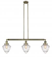  213-AB-G664-7 - Bullet - 3 Light - 38 inch - Antique Brass - Stem Hung - Island Light